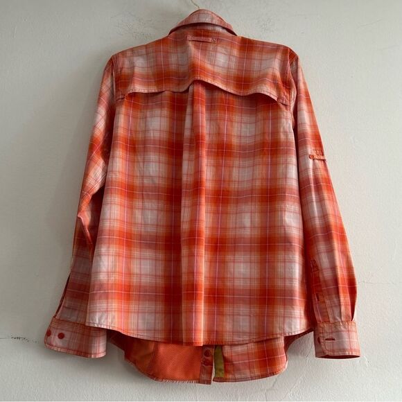 Duluth Trading Co DuluthFlex Sidewinder Long Sleeve Shirt Orange  Plus Size 2XL - Picture 6 of 9